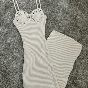 H&M- Elegant Cream Knit Dress